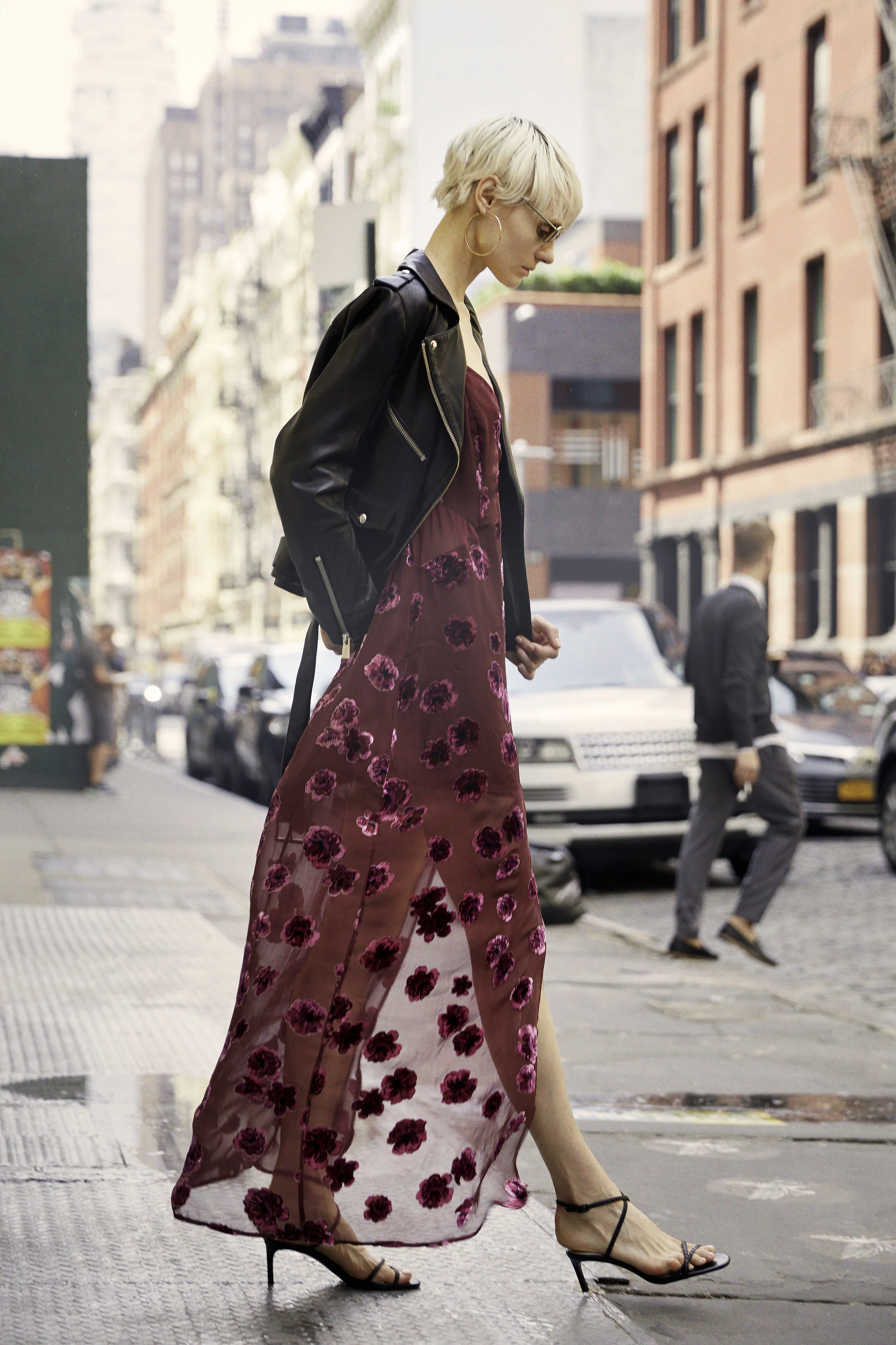 sophie velvet floral midi dress